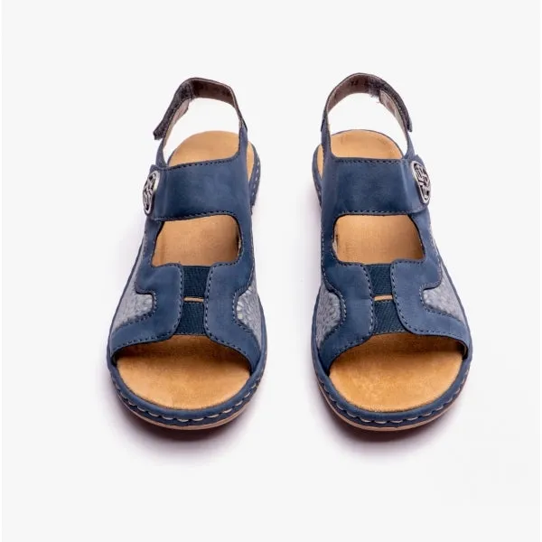 65989-15 Ladies Slingback Sandals Blue