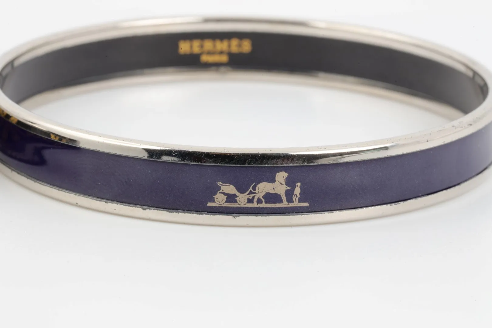 8" Hermes Enamel Bangle Bracelet Set (45.09g.)