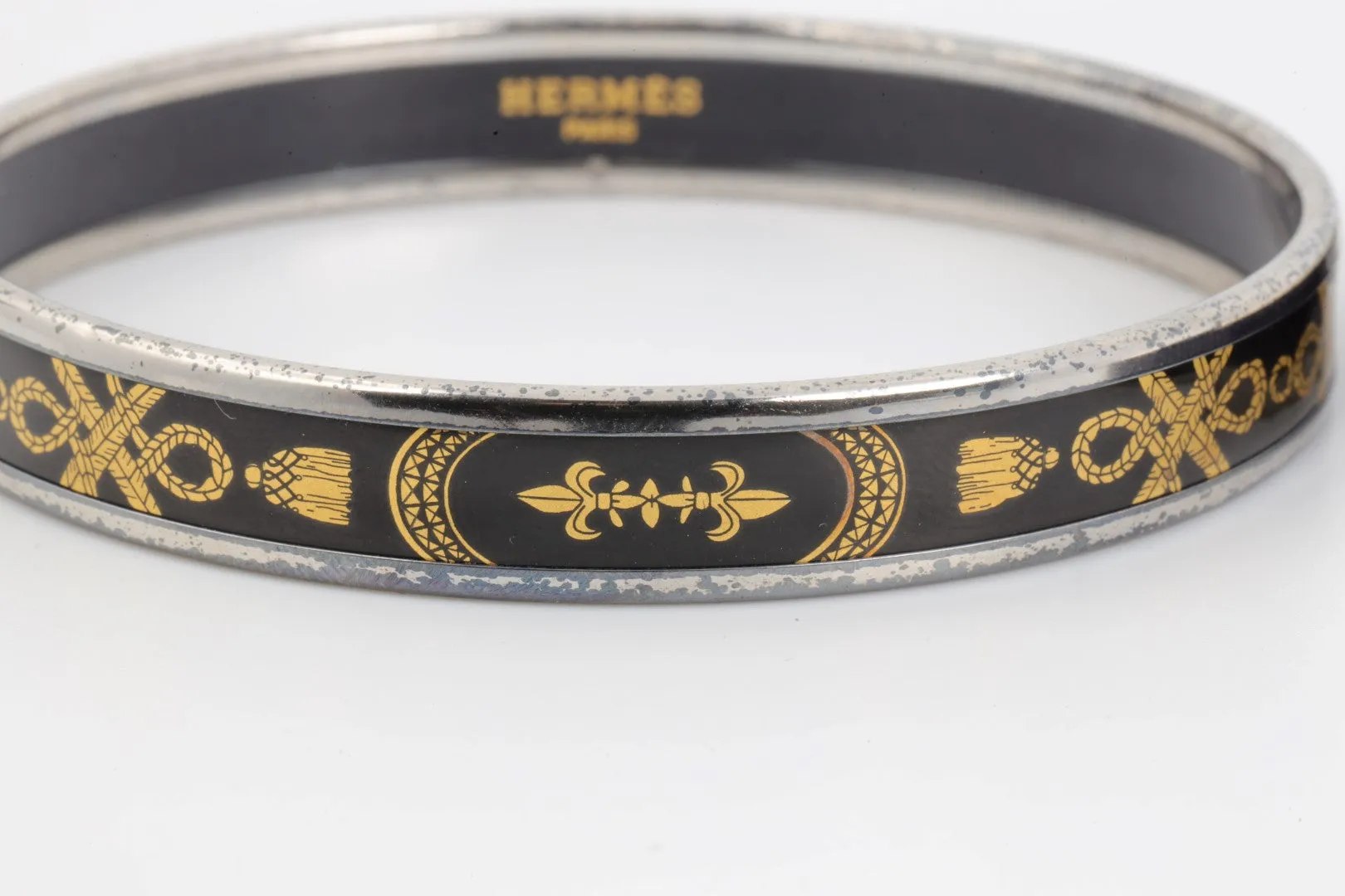 8" Hermes Enamel Bangle Bracelet Set (45.09g.)