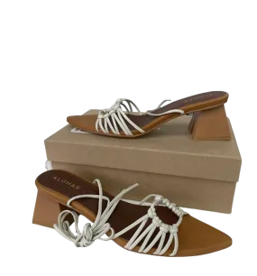 alohas Beige Ivory / Camel Mirage Strappy Sandals UK 7 EU 40 👠