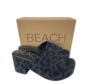 Anthropologie Beach by Matisse Grey Leopard Platform Sandals Us10m UK 8 EU 41 👠