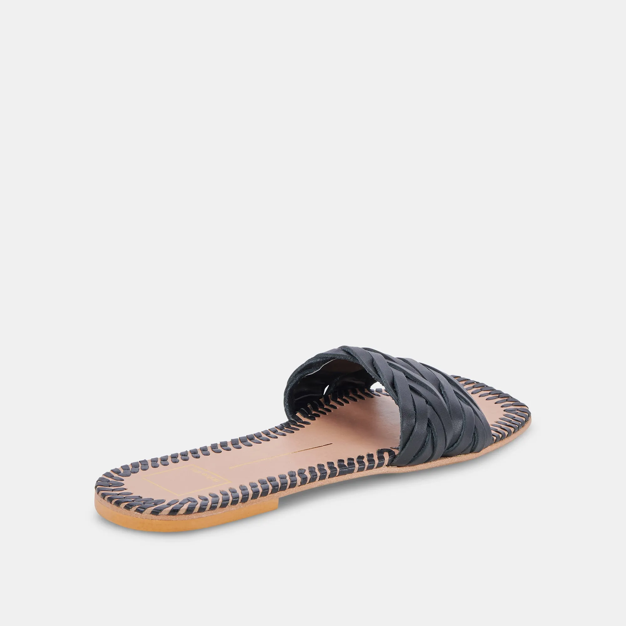 AVANNA SANDALS BLACK LEATHER