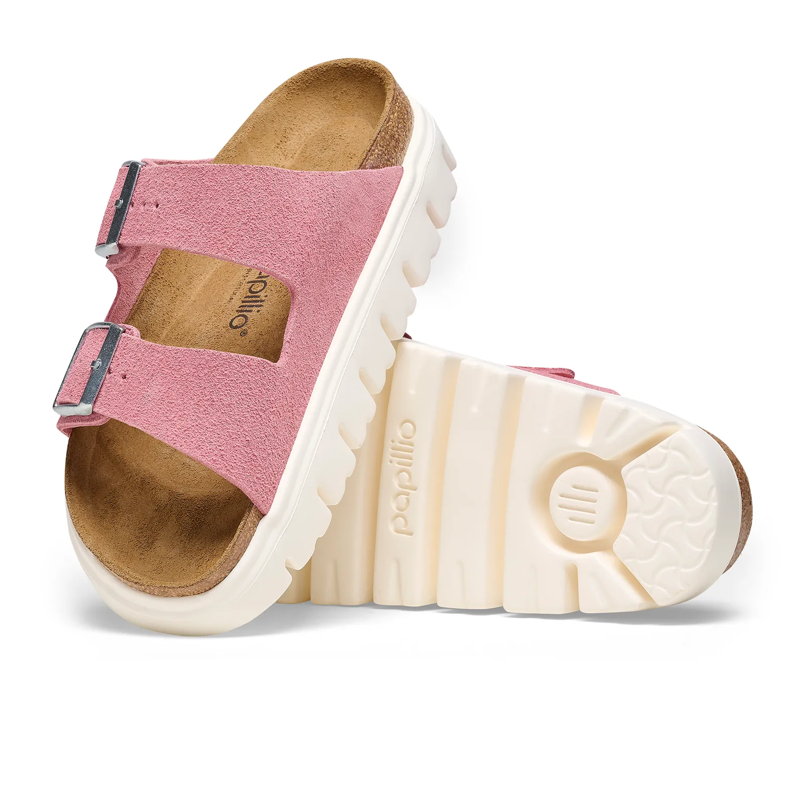 Birkenstock Arizona Chunky Platform Sandal (Women) - Candy Pink Suede