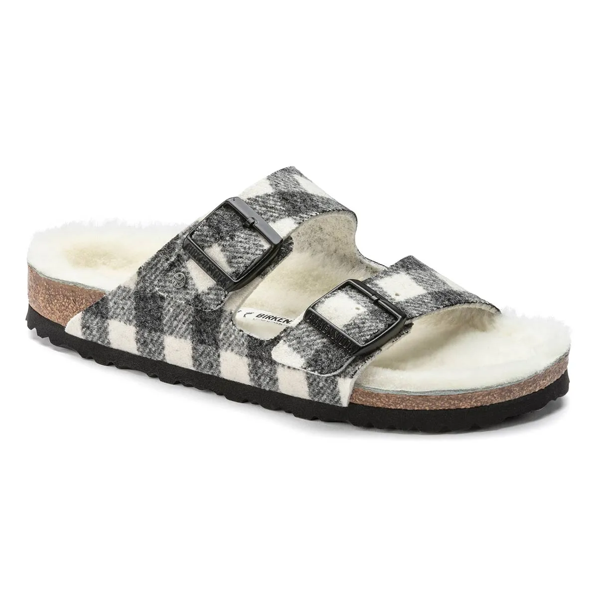 Birkenstock Arizona Shearling Wool Felt Sandals