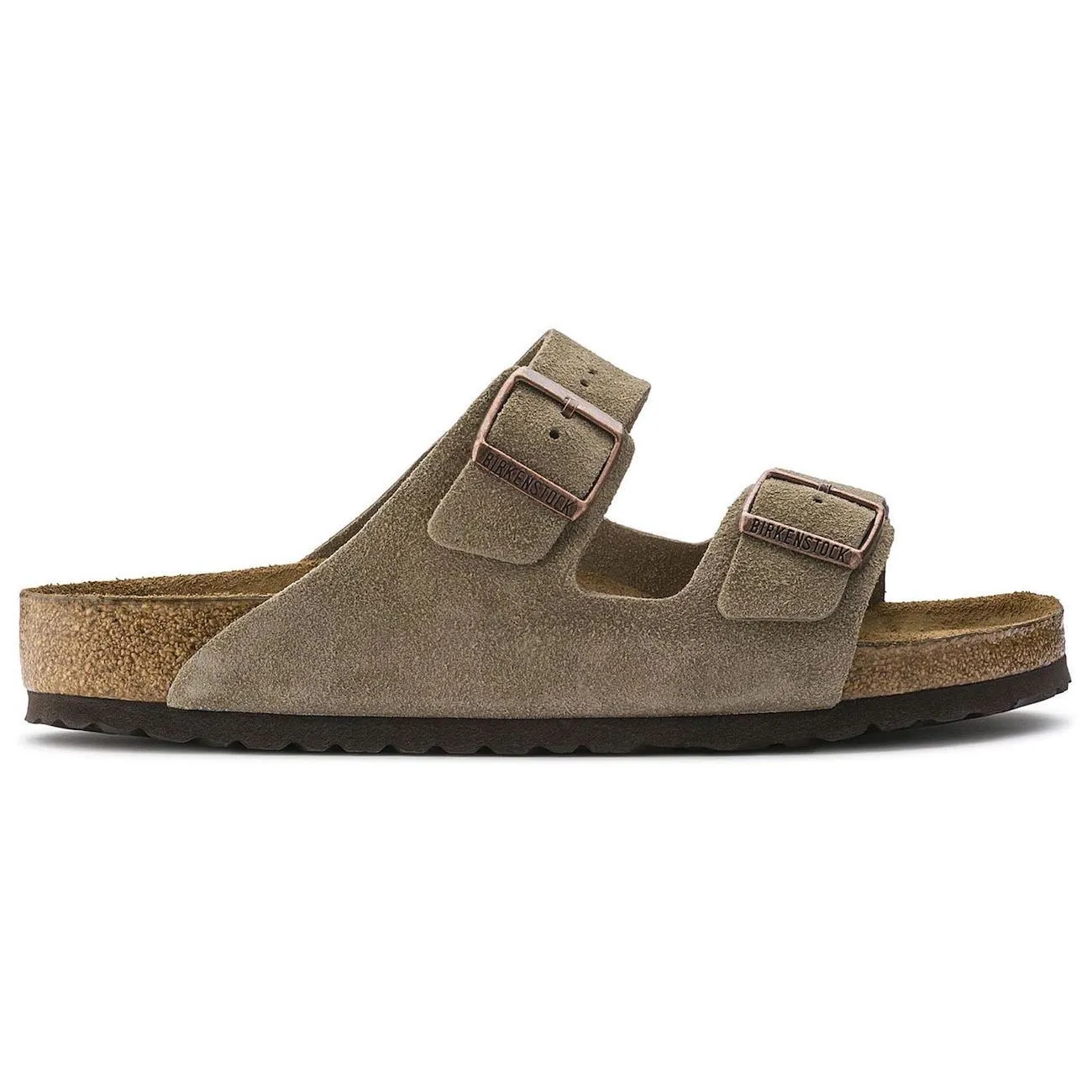 Birkenstock Classic, Arizona, Soft Footbed, Suede Leather, Narrow Fit, Taupe