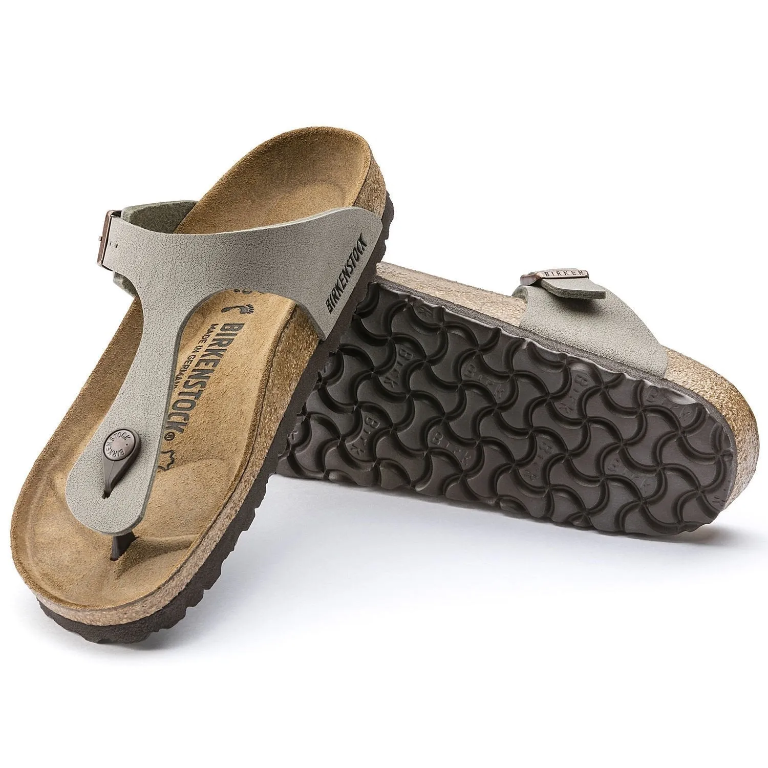 Birkenstock Gizeh 43391 Birko-Flor Nubuk Stone