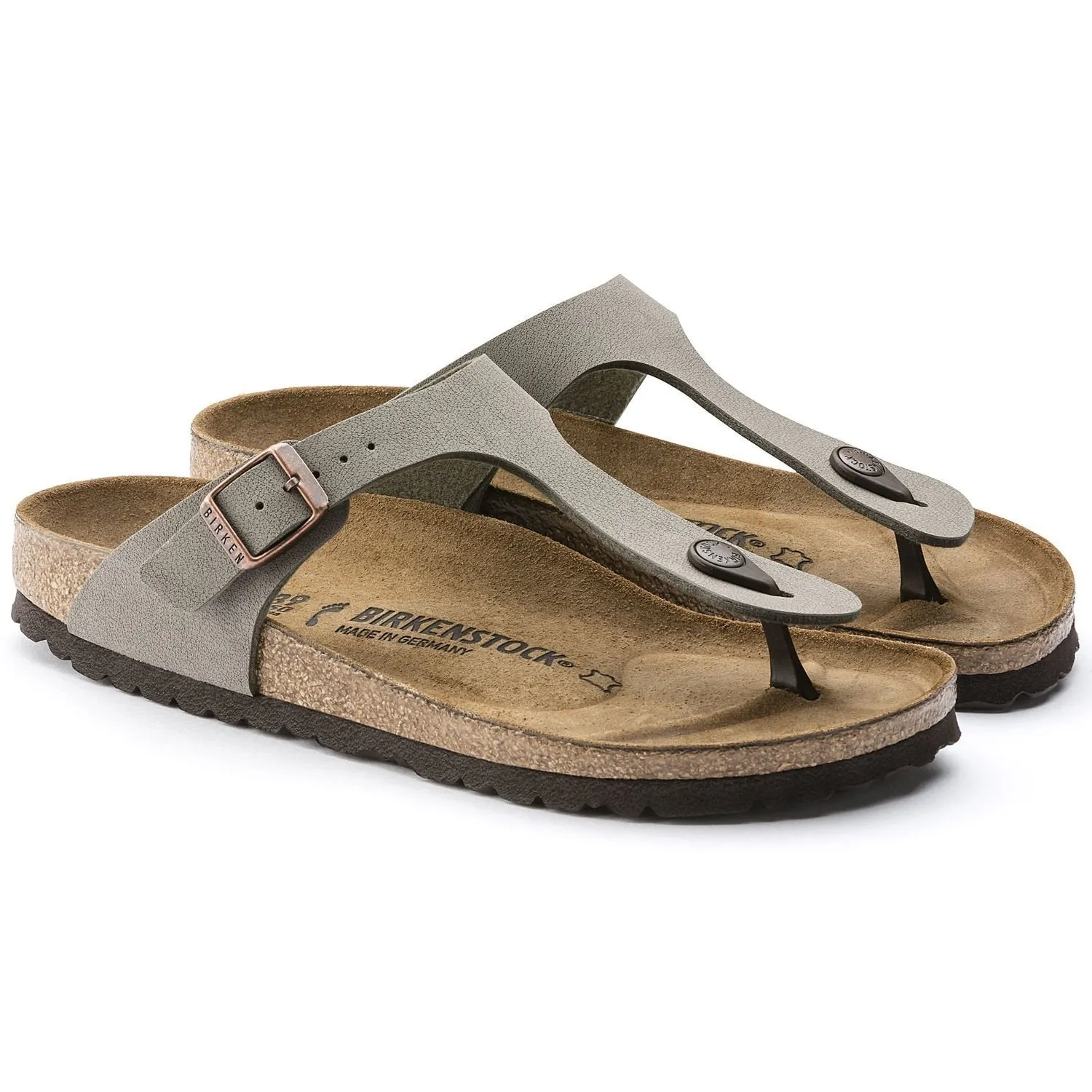 Birkenstock Gizeh 43391 Birko-Flor Nubuk Stone