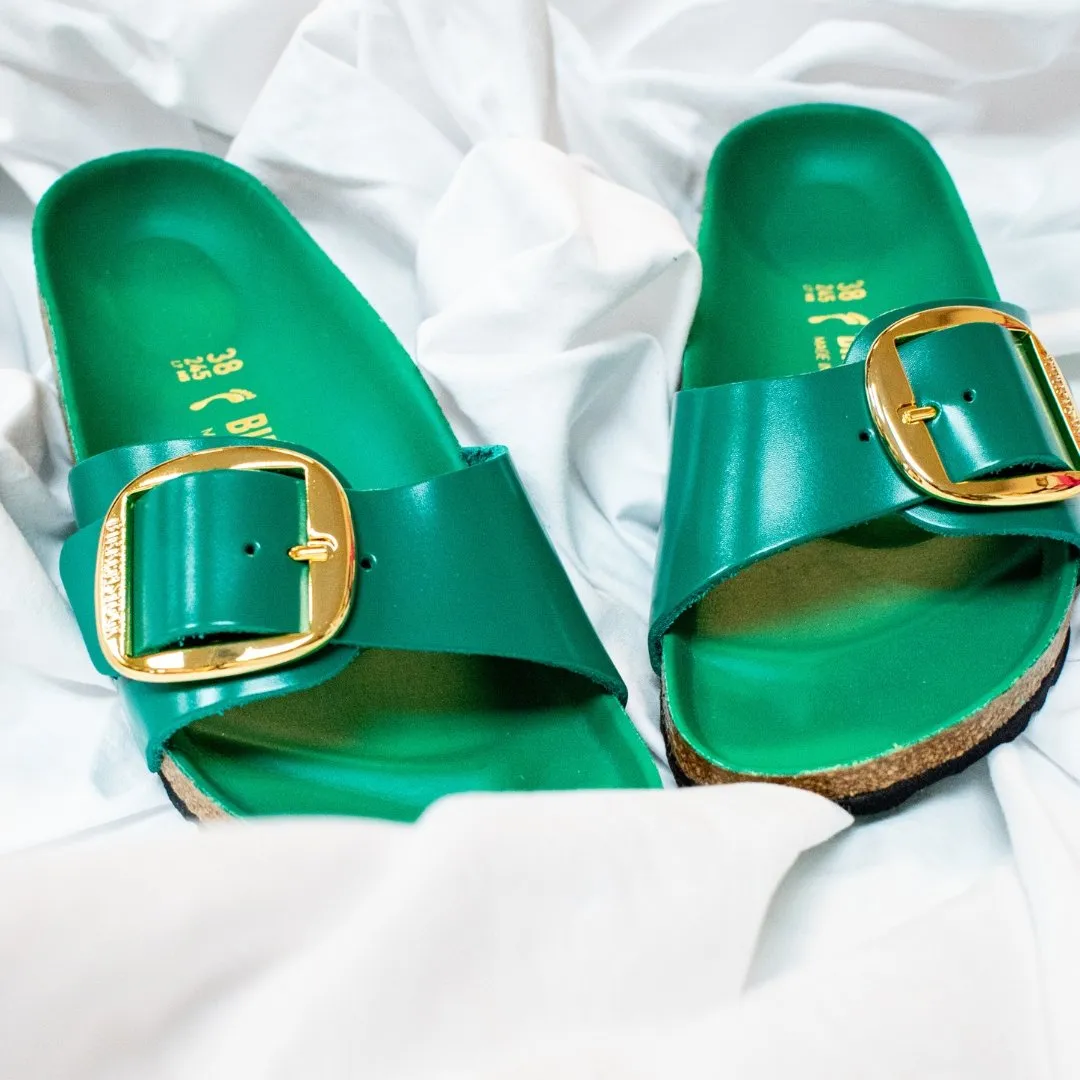 Birkenstock: Madrid High-Shine Digital Green