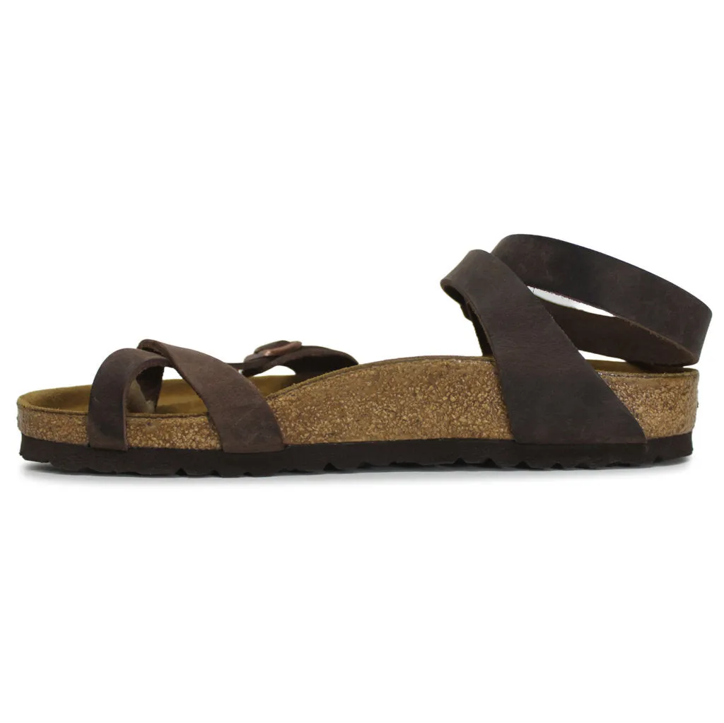 Birkenstock Unisex Sandals Yara Ankle Strap Toe-Post Oiled Nubuck - UK 7