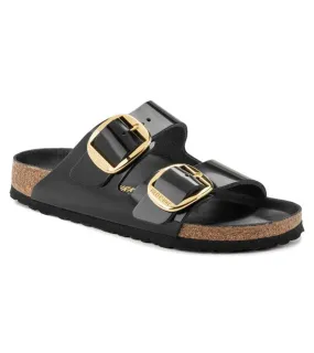 Birkenstocks Womens Arizona Big Buckle Natural Leather Patent Sandal - 1021476