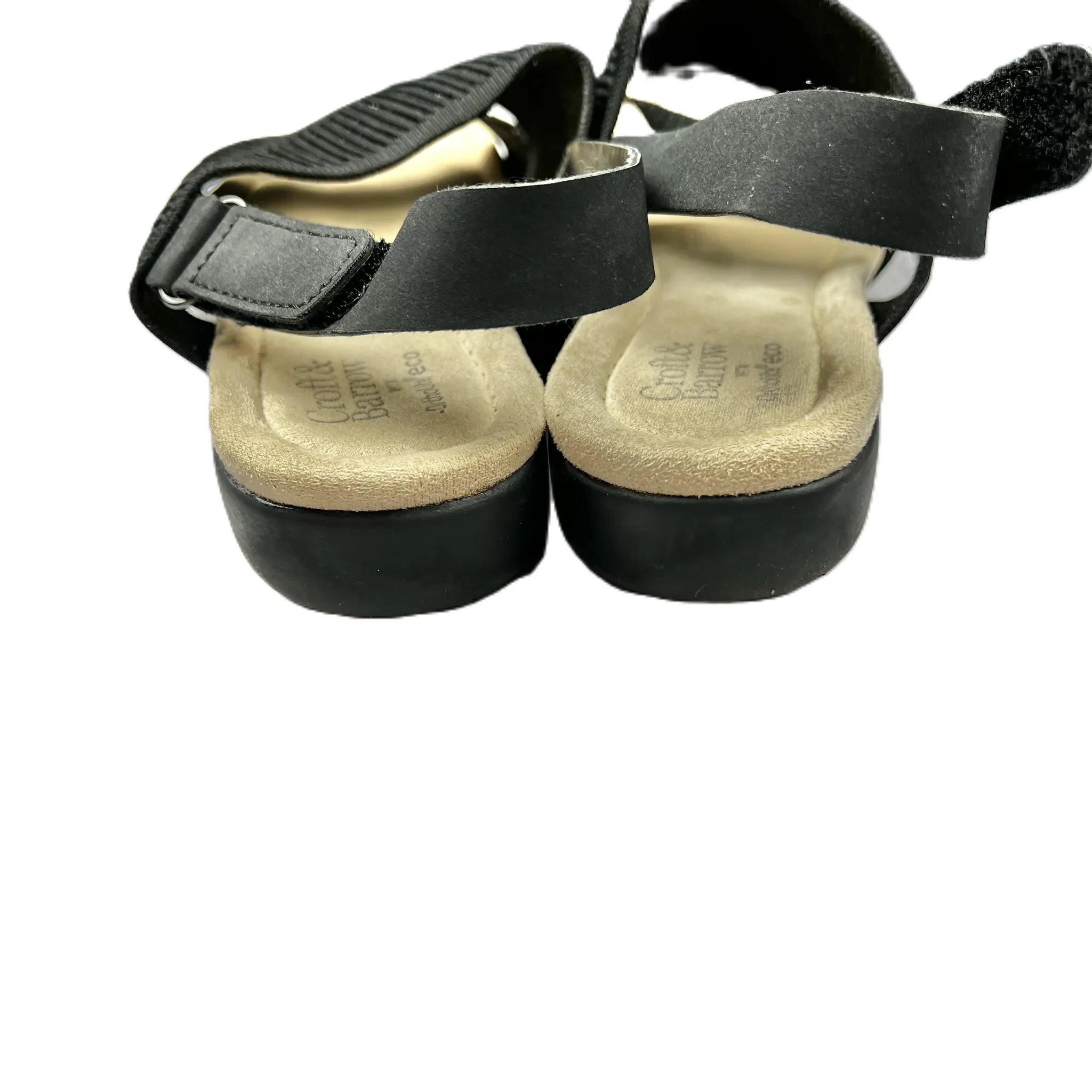 Black Sandals Flats By Croft And Barrow, Size: 9