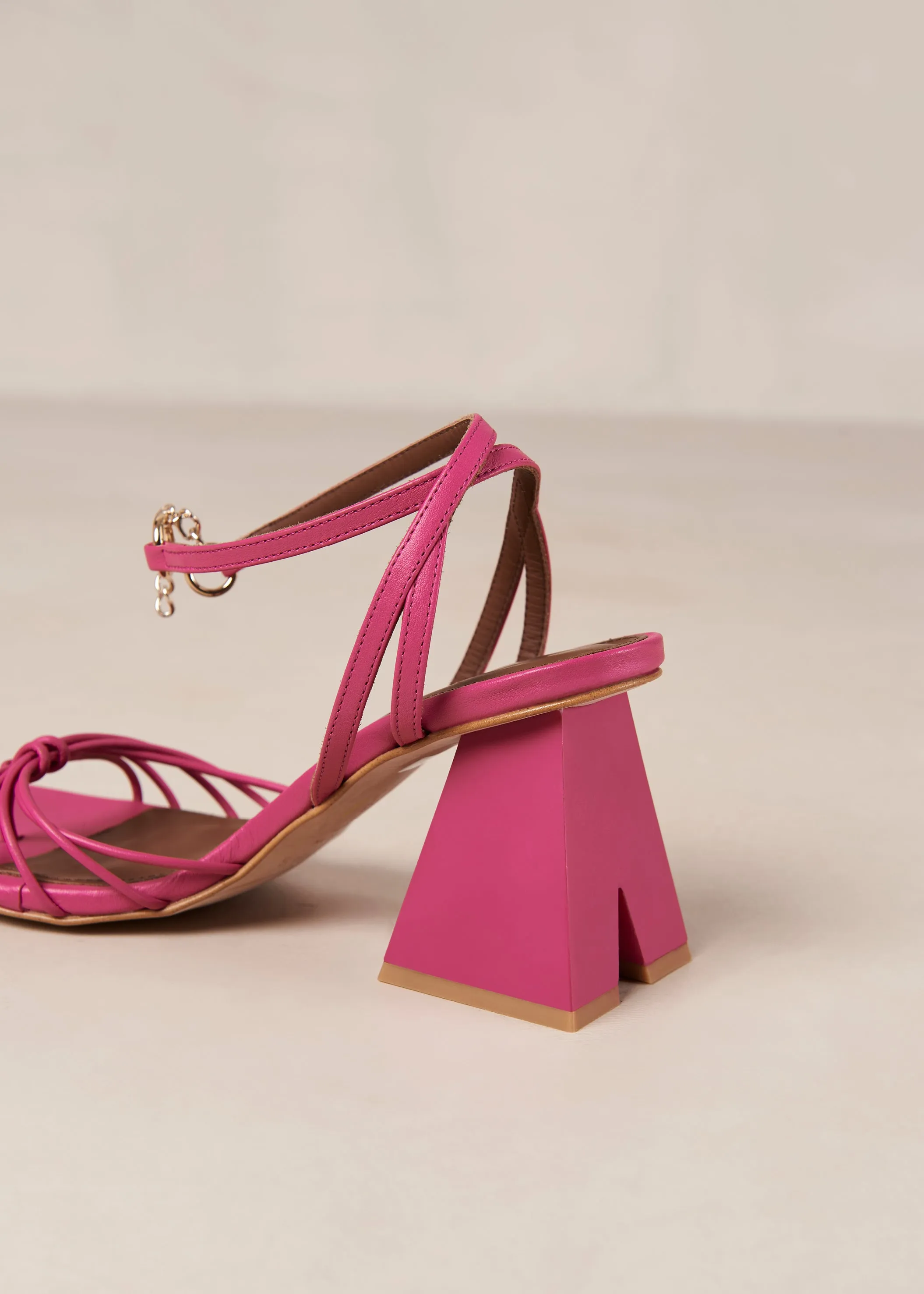 Cactus Magenta Leather Sandals