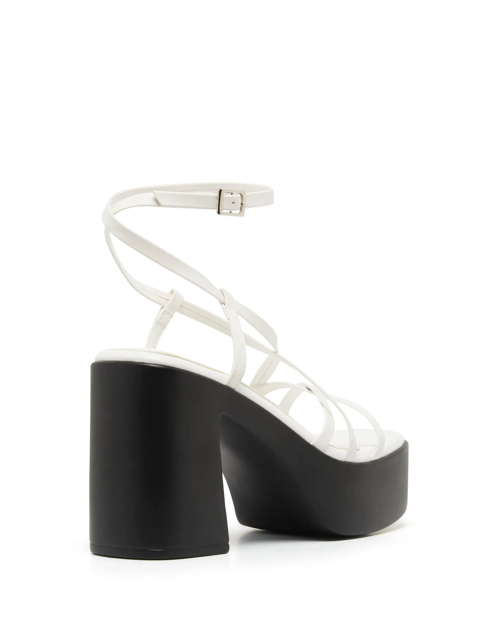 Daze Platform Heel White Smooth