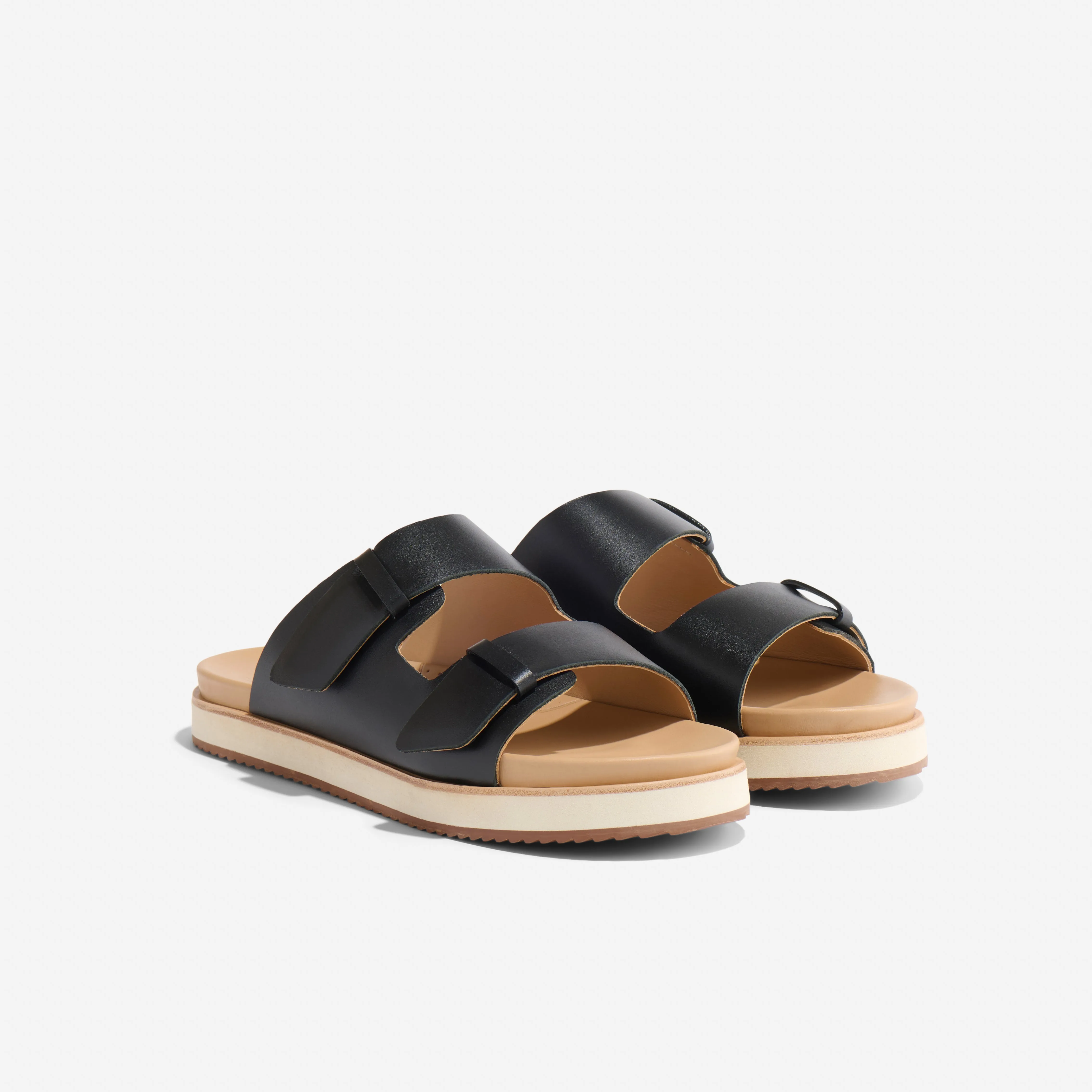 Ella Flatform Slide Black