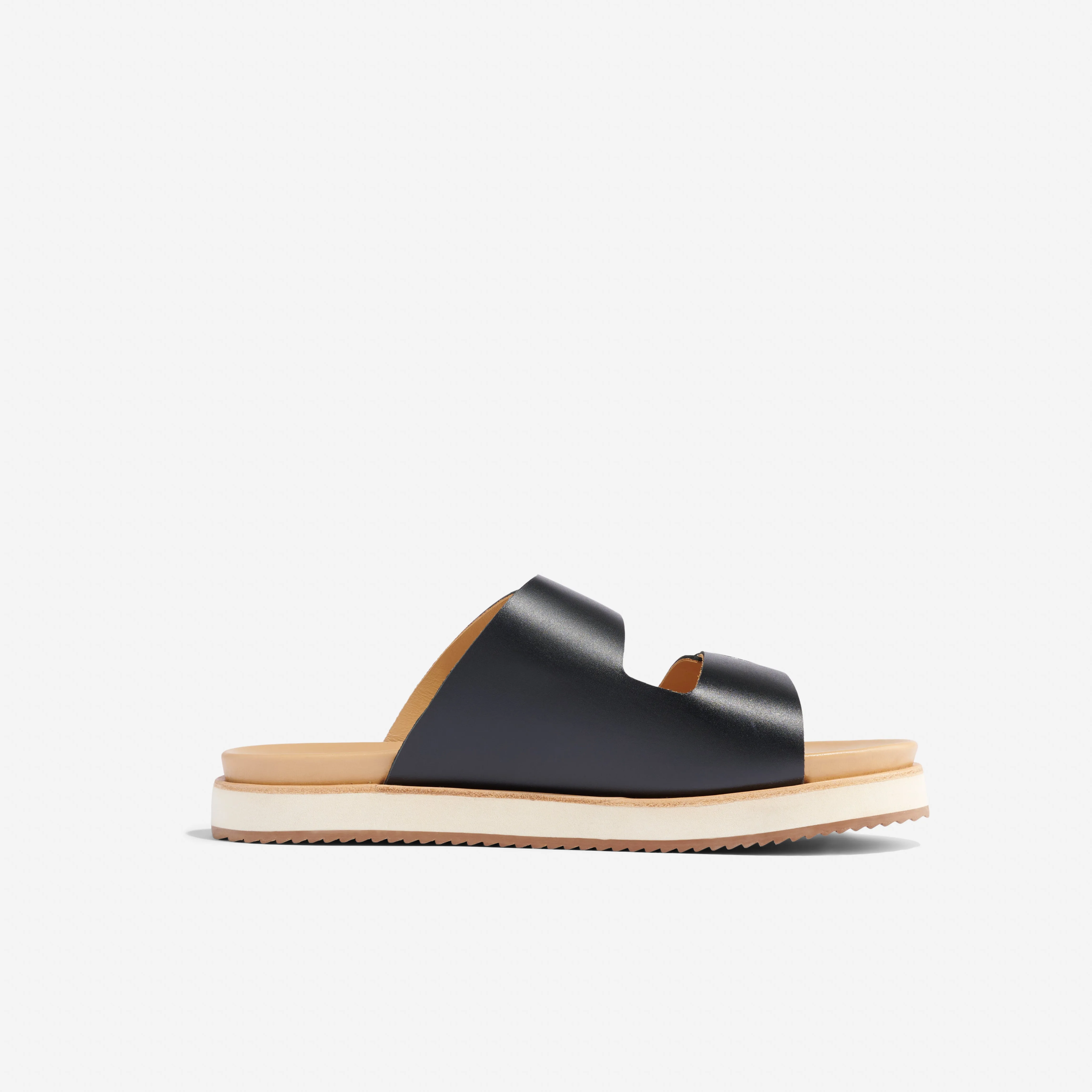 Ella Flatform Slide Black