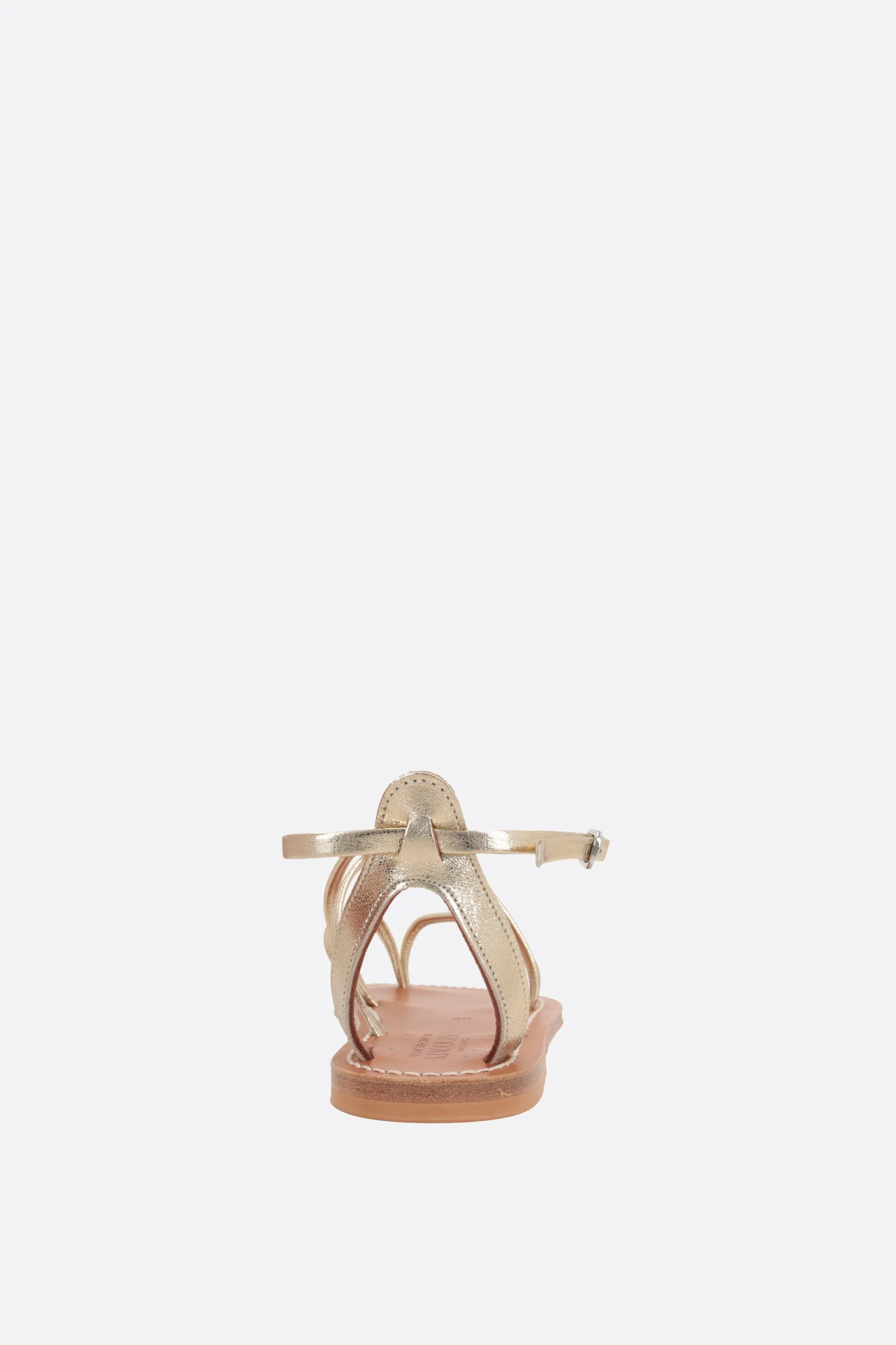 Epicure laminated leather thong sandals