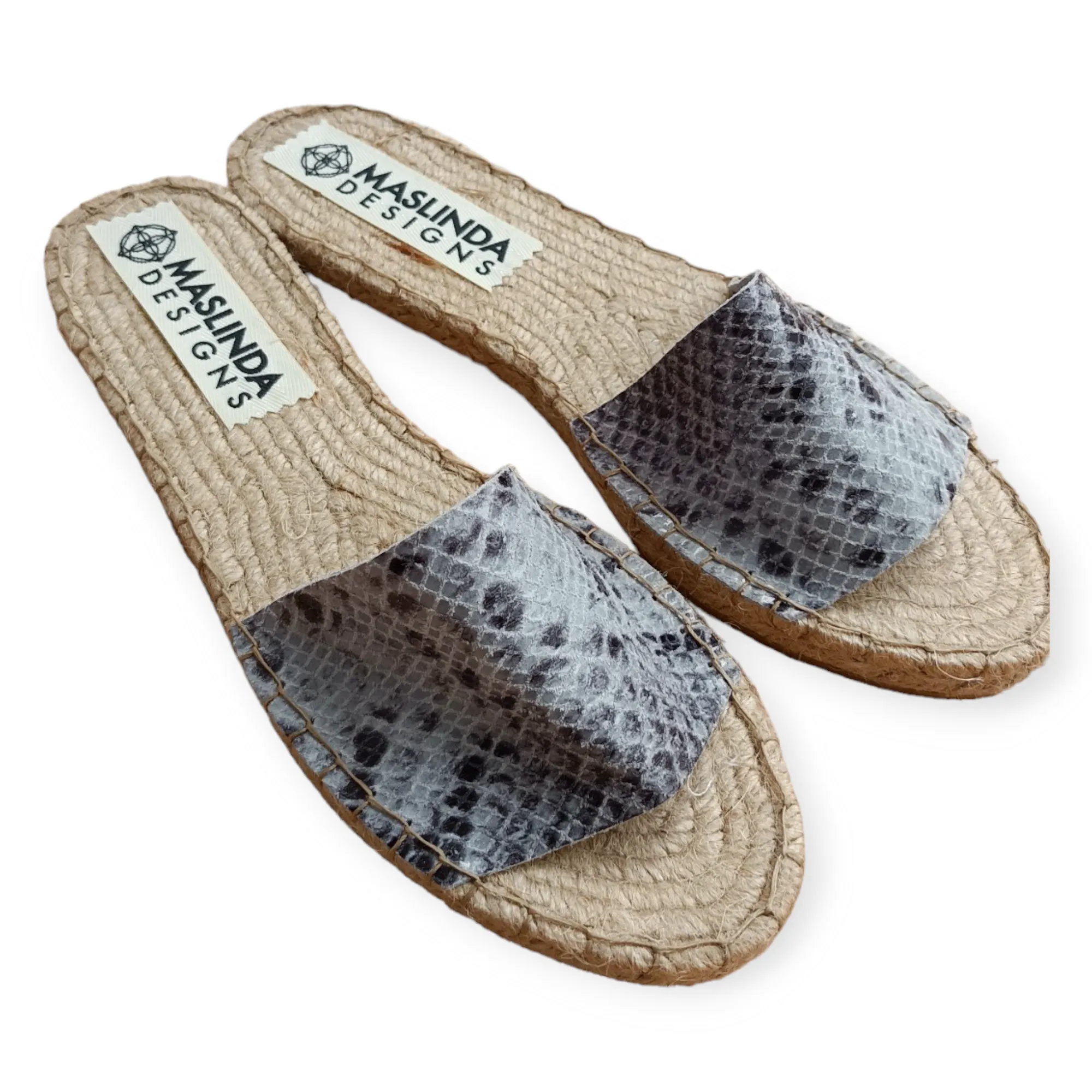 Espadrilles Slides - Snake Print