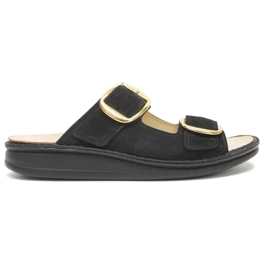 Finn Comfort Lipari 01545-007099 Nubuck Womens Sandle - Black - UK 5