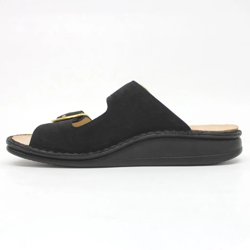 Finn Comfort Lipari 01545-007099 Nubuck Womens Sandle - Black - UK 5