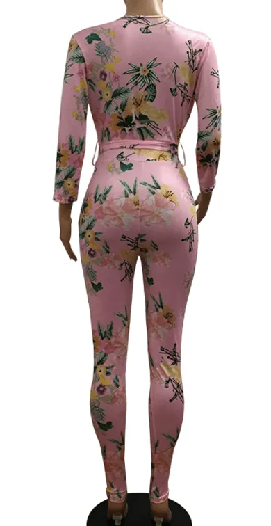 FITTED & FLAUNTING FLORAL JUMPSUIT