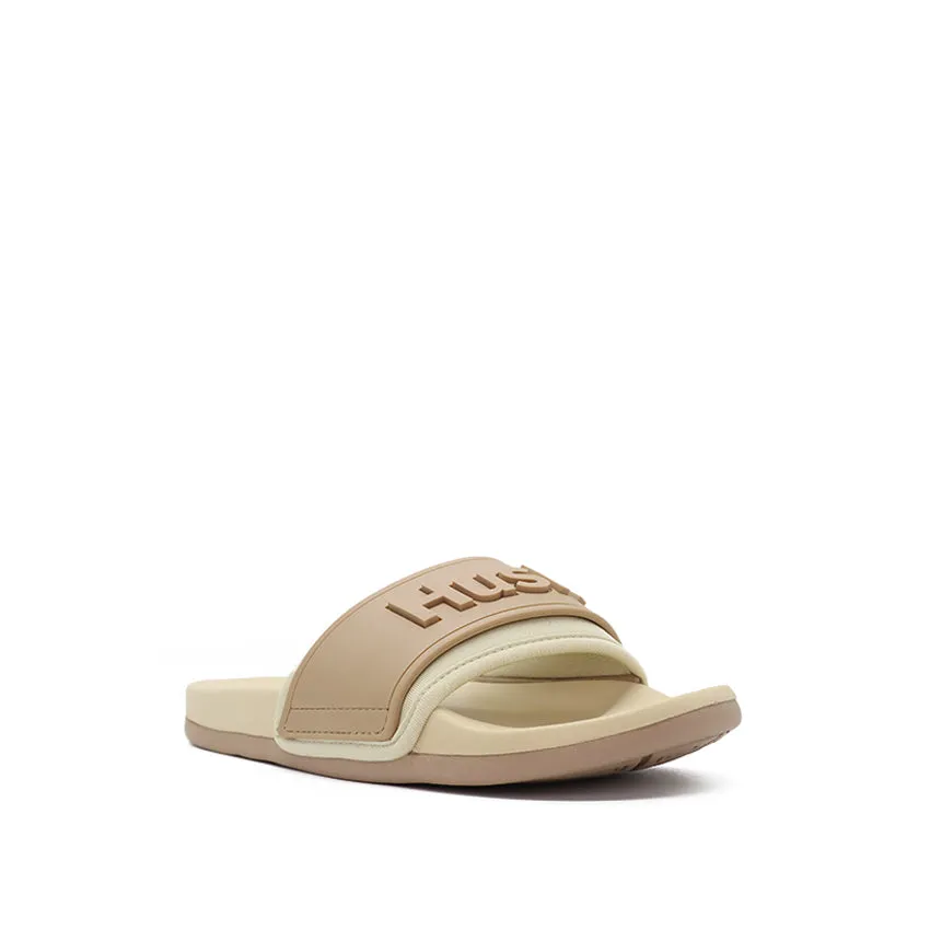 Gaynor Slide Women's Sandals - Tan Cream Neoprene