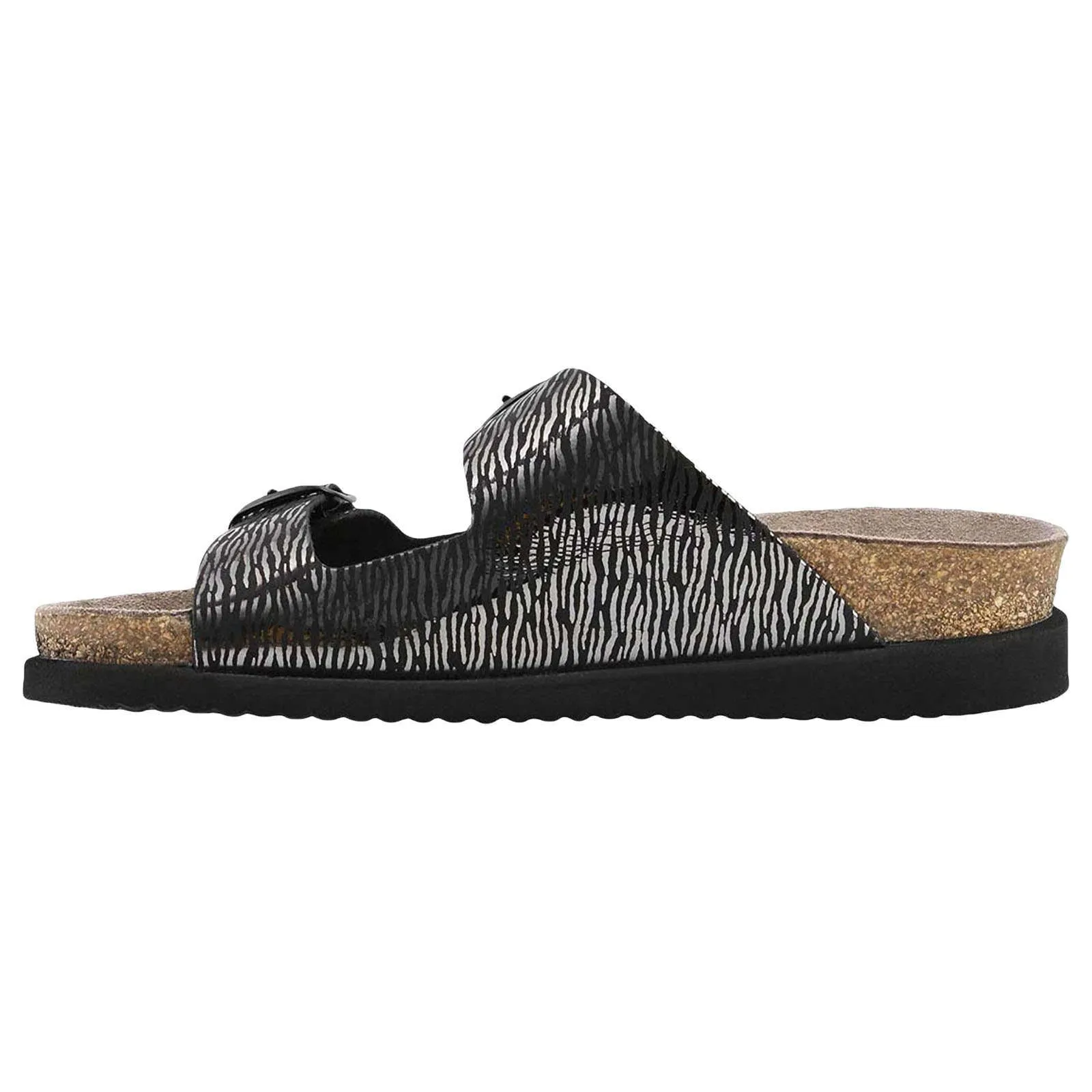 Harmony Patent Zebra Print Leather Women's Slide Sandals