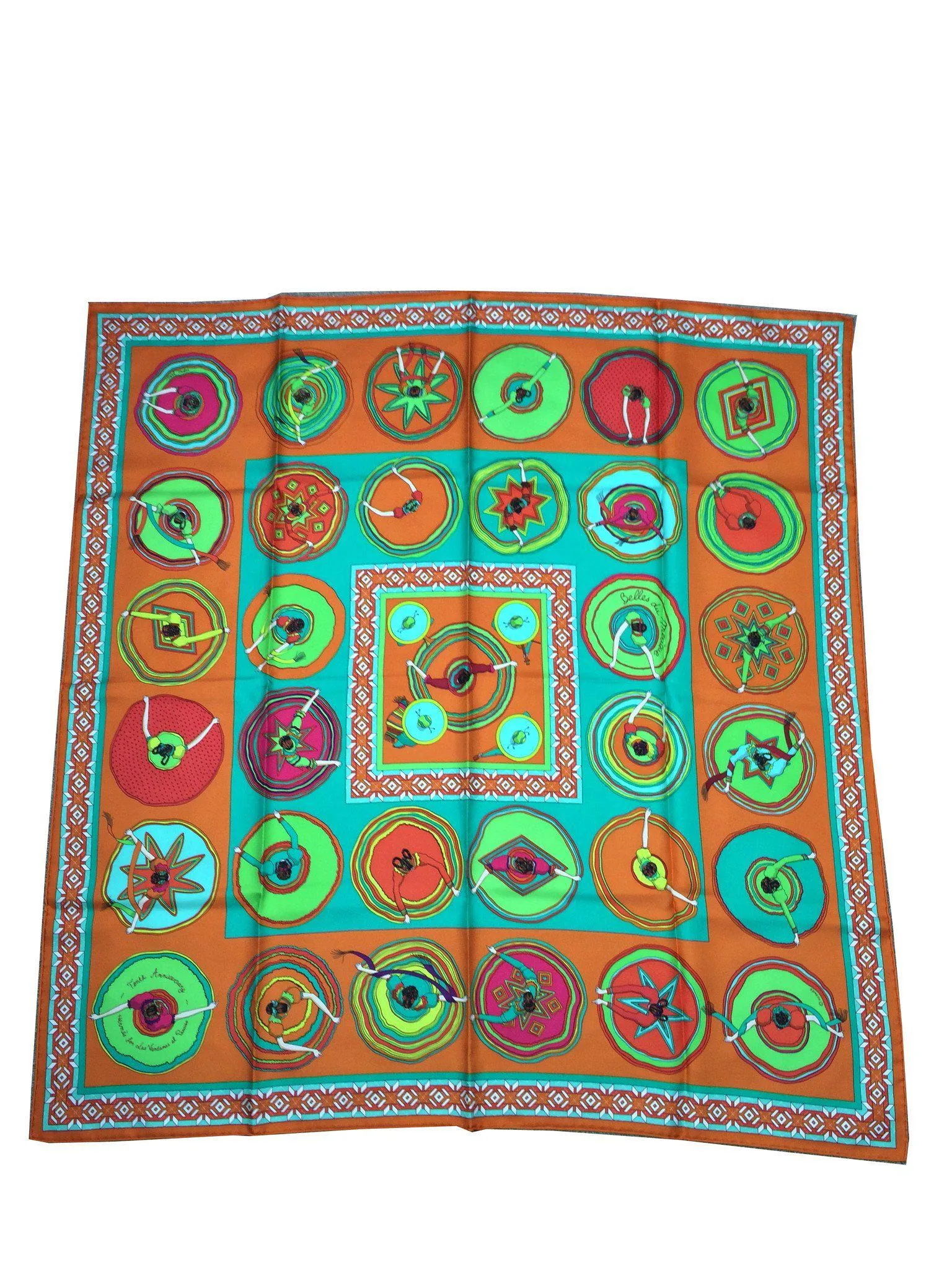 Hermes Belles Du Mexique Silk Scarf 90