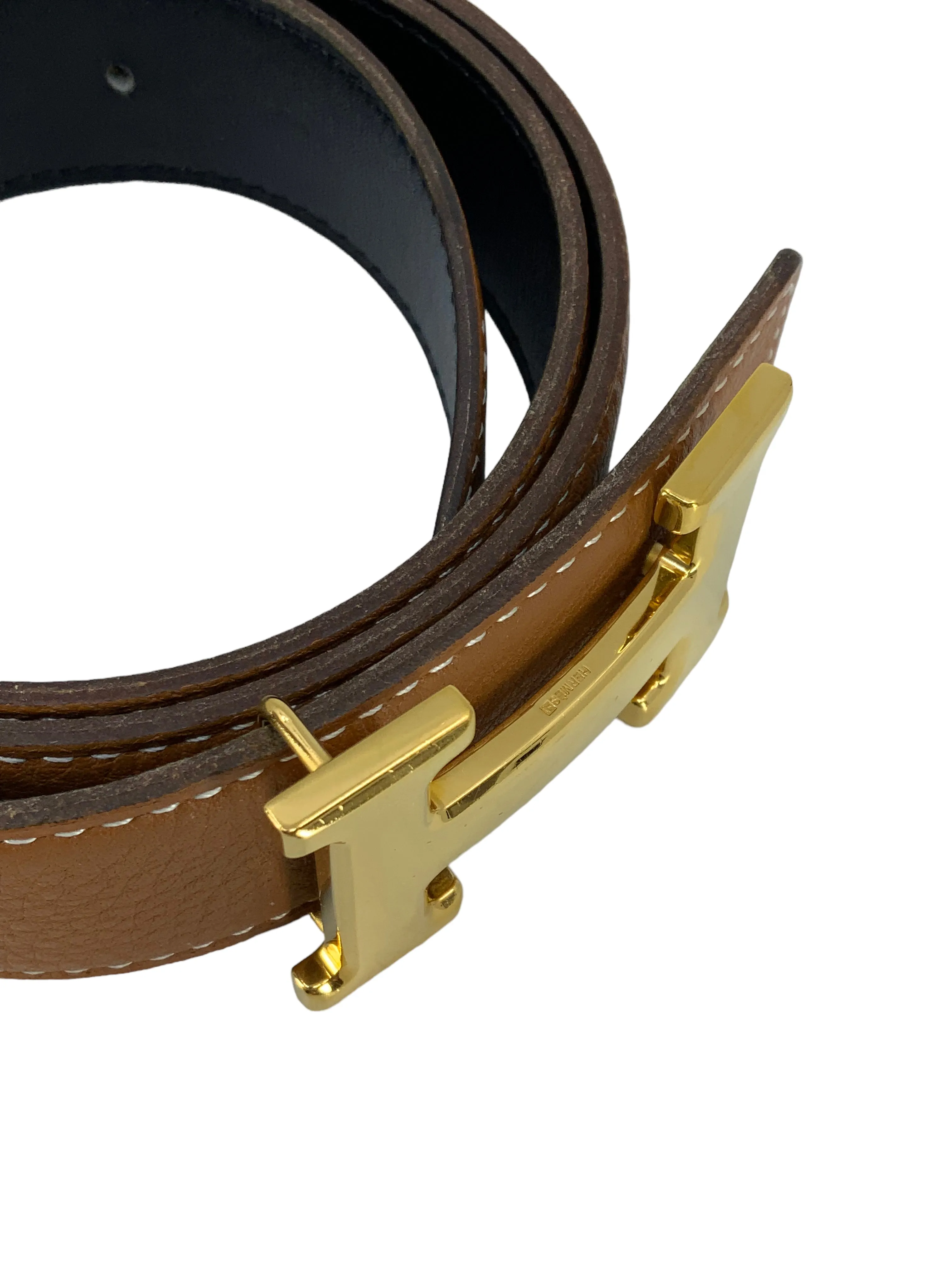 Hermes Leather Reversible Constance H Belt 32mm