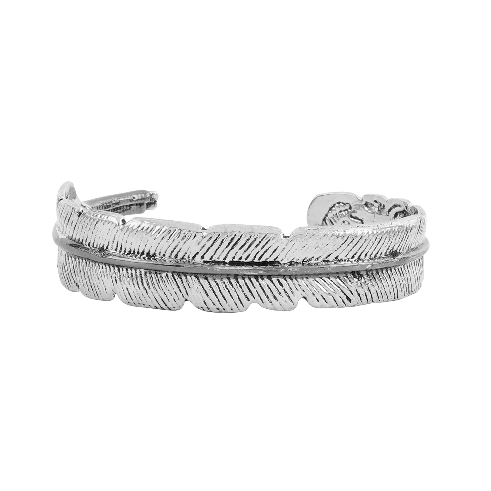 Hermes Silver Feather Bracelet