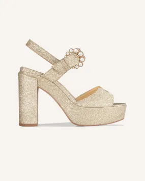 Jasmine Gold Platform Sandals