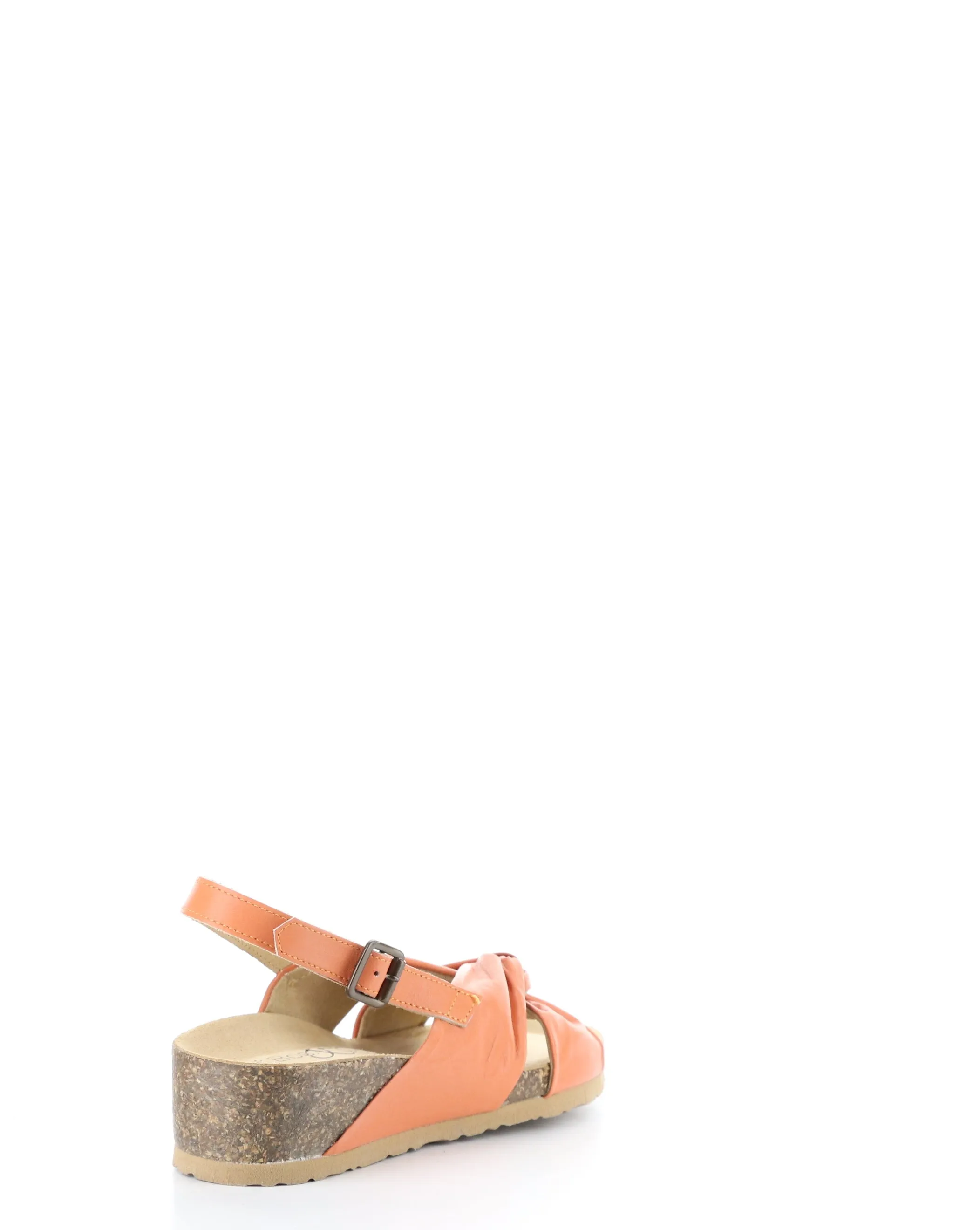 LEOLA ORANGE Round Toe Sandals