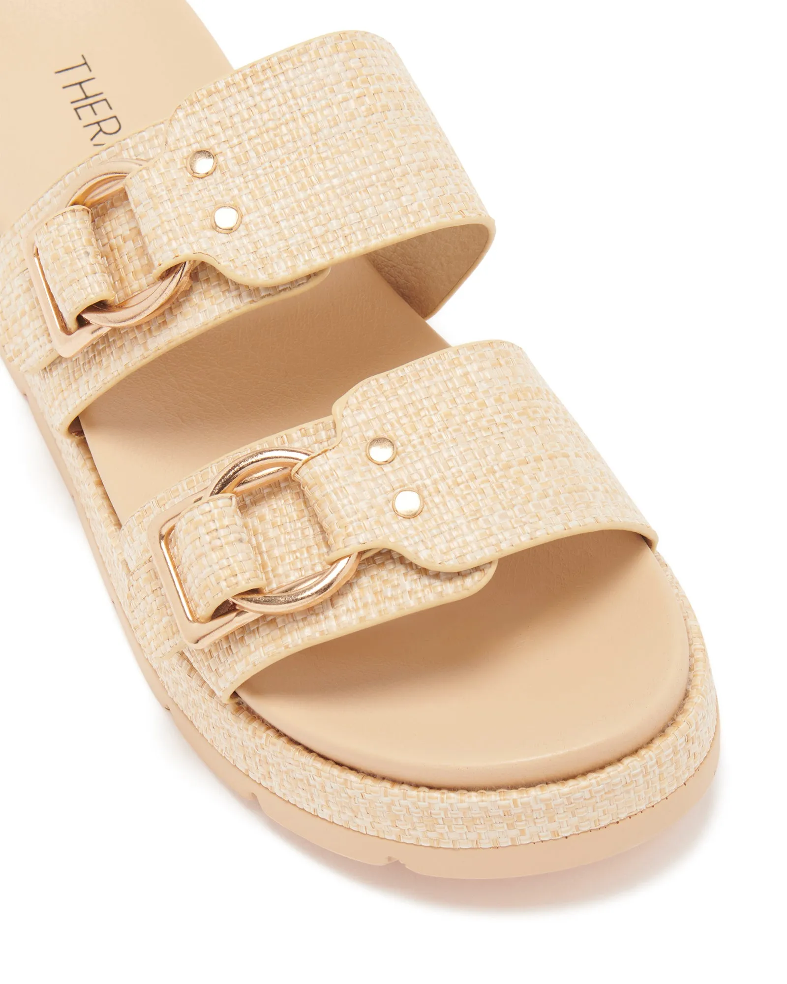 Litmus Flatform Sandals Natural Raffia