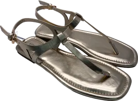 SimplyBe Metallic Toe Post Flat Sandals UK 7 EU 40 👠