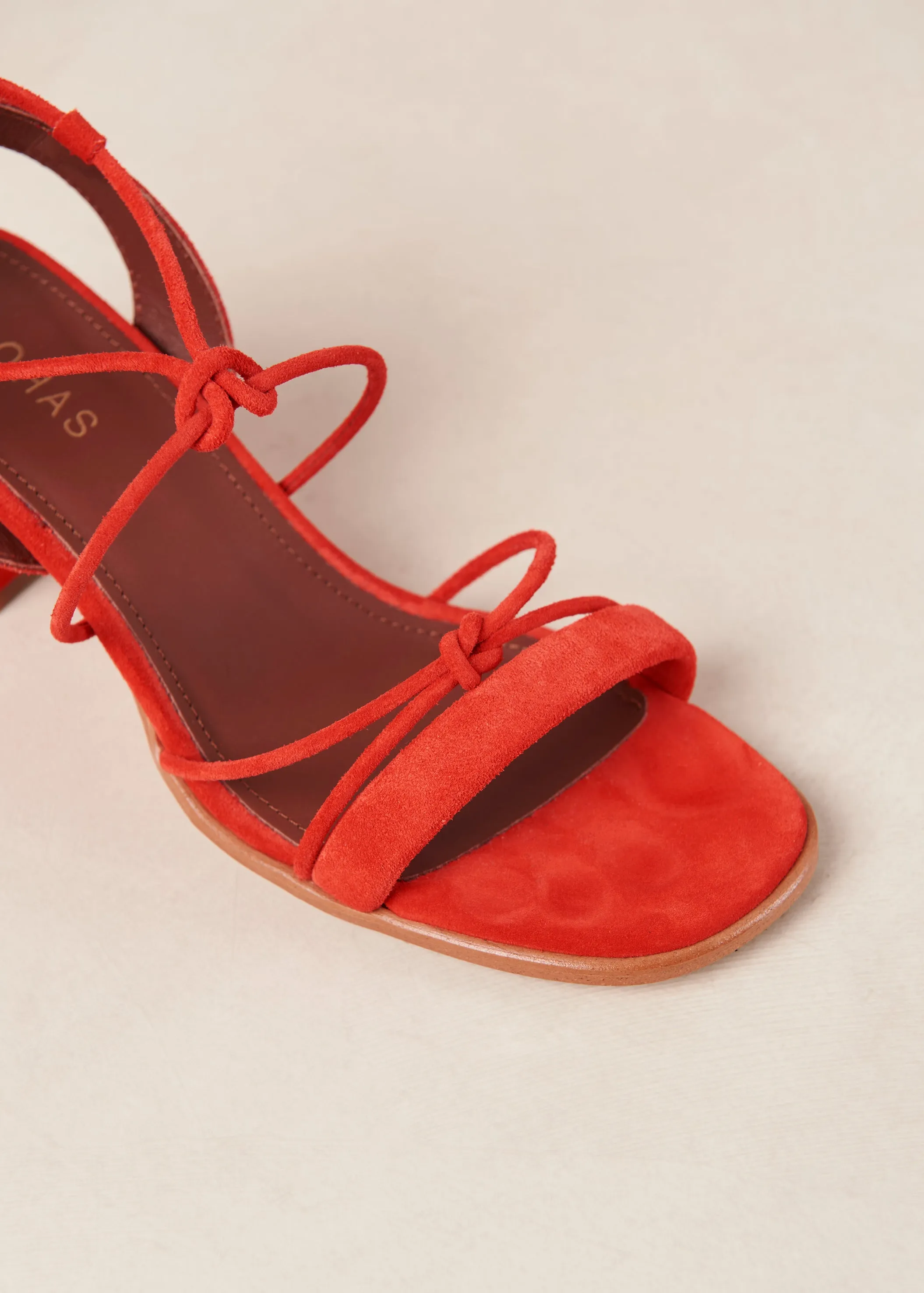 Sophie Orange Leather Sandals