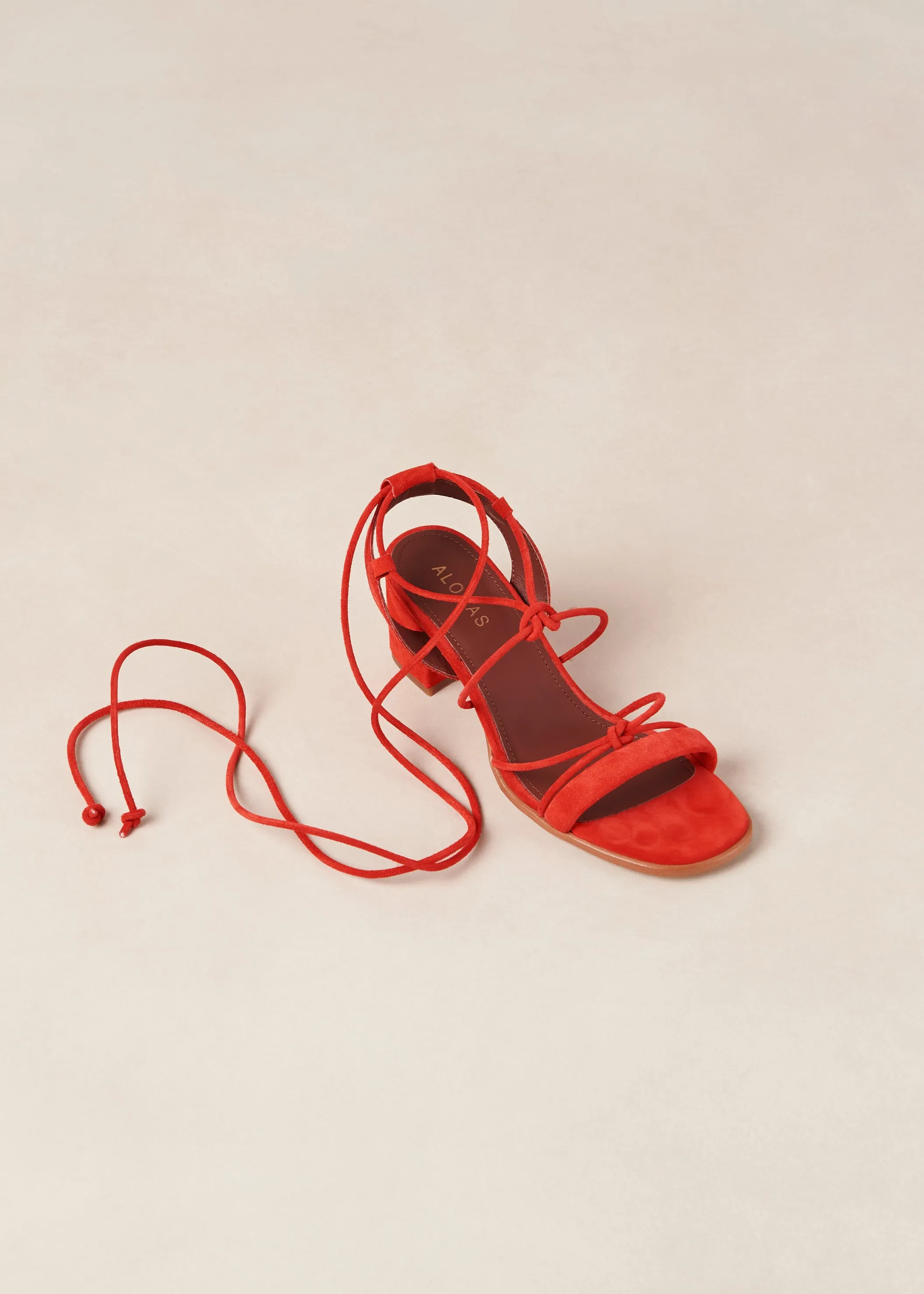 Sophie Orange Leather Sandals