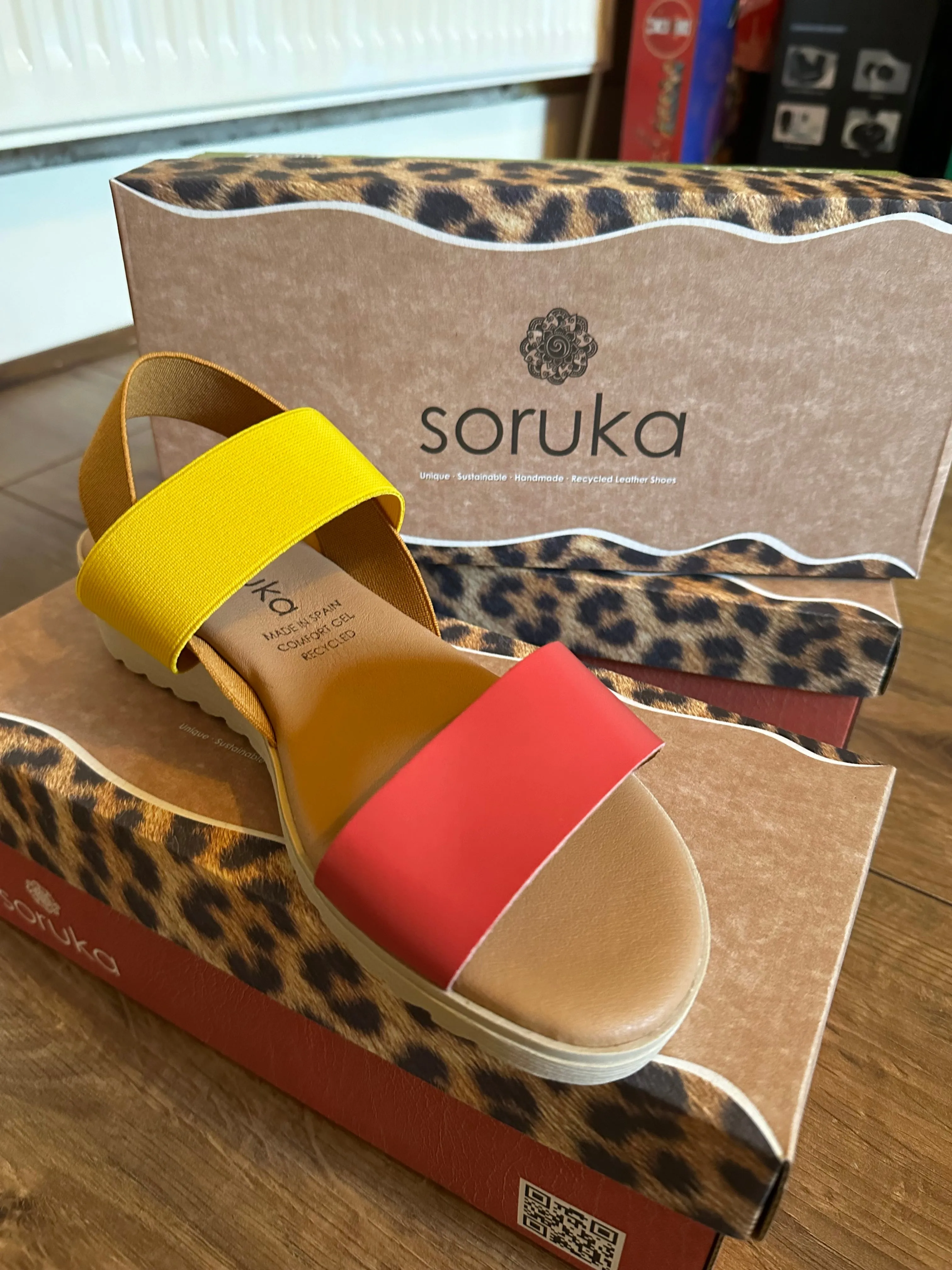 Soruka Fuchsia Yellow Venus Sandals