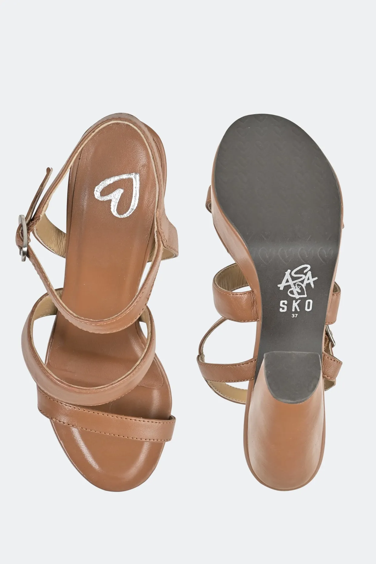 Tan Strappy Platforms For Women