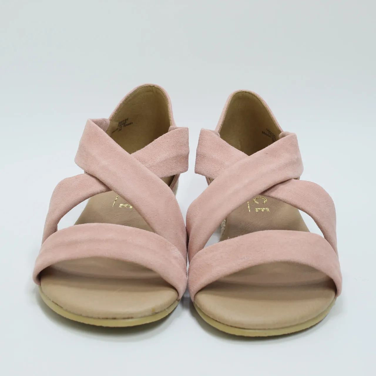 Womens Office Hallie Cross Strap Espradrille Pink Suede